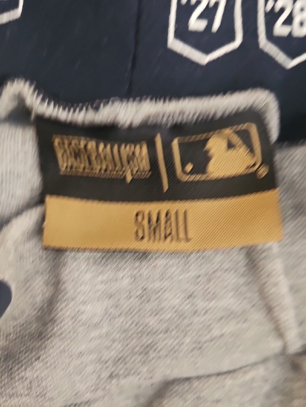 Mens Gray Jogger Sweatpants with Navy Accents - Picture 3 of 3